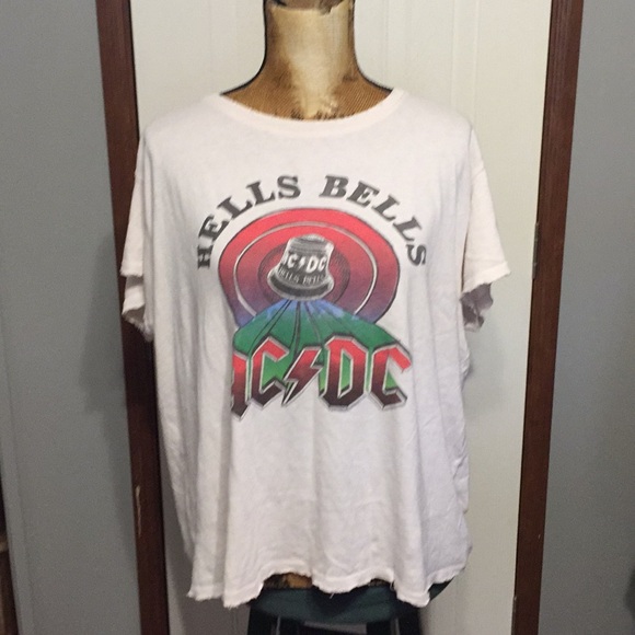 Junk Food Clothing Tops - JUNK FOOD Vintage - Distressed AC/DC T-Shirt